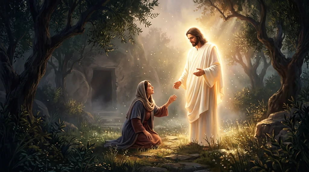 Jesus no jardim ao amanhecer — a sinceridade de um coração aberto diante do Pai